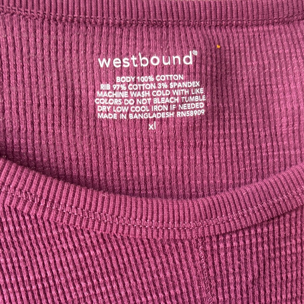 Westbound Burgundy long sleeve - Picture 2 of 3